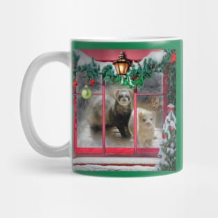 Ferrets The Night Before Christmas - Ferret art design Mug